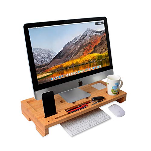 Monitor Stand Computer Riser with Desktop Storage Organizer Heat Dissipation for Home Office by Domax - Thumbnail 7