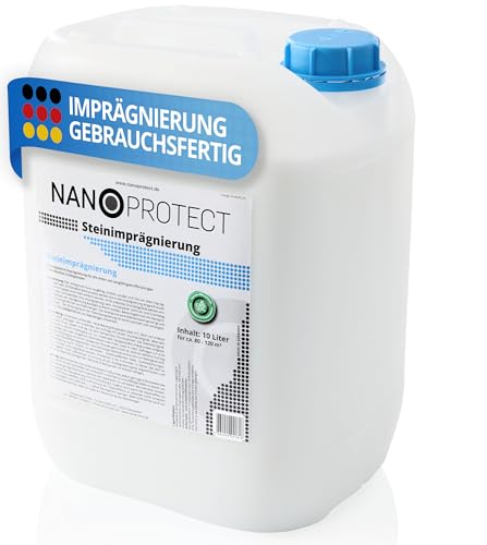 Nanoprotect Steinimprägnierung - 10 L für 80 – 120 m² - Außen und Innen