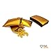 Mylar Smell Proof Bags, Heat Sealable Open Top for Sample, Jewellery, Candy, Giveaway Packaging by HallGEMs (100, Metallic GOLD, 2.4 x 3.6in / 6 x 9cm)