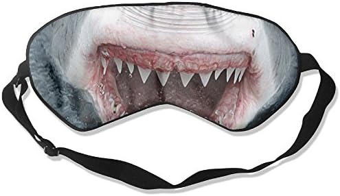 GUOFULIN Sleeping Eye Mask Fierce Shark Silk Adjustable Eyeshade Silk Mask Shade