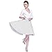 Heroecol Womens Vintage 1950s Dresses Cross V Neck Short Sleeve 50s 60s Splice Style Retro Swing Cotton