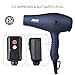 1875W Negative Ions Hair Dryer JINRI Professional DC Motor Air Blower with Concentrator & Diffuser, 3 Heat 2 Speed with Cool Shot Button,Black