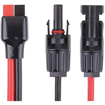 iGreely Connector Solar Panel Cable Kits Compatible with MC4 and Powerpole for Goal Zero Yeti, Suaoki, Renogy Portable Solar Generator Power Station 10AWG 60cm/2ft
