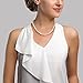 The Pearl Source 14K Gold 7-8mm AAAA Quality Round White Freshwater Cultured Pearl Necklace for Women in 18