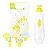 Elera Electric Baby Nail Clippers File for Newborns Fingernails and Toenails with LED Light