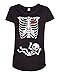 Maternity Baby Boy Skeleton Pregnant Black DT T-Shirt