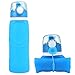 Silicone Collapsible Sports Water Bottle -Large Capacity 26 oz (750 ml) - BPA Free Foldable Bottle for Outdoor Travel & Sports & Daily use