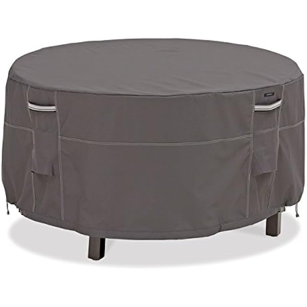 Amazon Com Classic Accessories 55 157 035101 Ec Ravenna Round Patio Table And Chair Set Cover Garden Outdoor