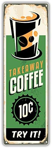SkyBug Coffee Retro Vintage Bumper Sticker Vinyl Art Decal for Car Truck Van Wall Window (10 X 30 cm)