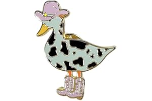 NEWZENRO Cute Cartoon Cowboy Duck Brooch Pin For Women Girls Boy Funny Novelty Animal Cowgirls Hat Boots Lapel Enamel Pins Kawaii Corsage Clips Badges Button Jewelry Gifts For Backpacks Clothing Bags Hats