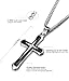 ORAZIO Stainless Steel Cross Necklace Pendant for Men Curb Chain Necklace 3.5mm 22 Inch