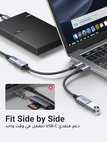 UGREEN USB C to USB Adapter OTG 5Gbps, Type C to A Converter, Type C Connector, Compatible with iPhone 15 16 Pro Max, MacBook Pro, iPad Mini, Galaxy Tab A8, S23 S24 Ultra, etc Silver