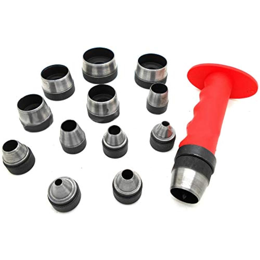 13 Sharp Hollow Punch Tool Set Leather Kit Gasket Hole eBay