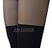 AM Landen Sexy MOCK Thigh-Highs Pantyhose Tights(Sheer Black/Black) Small to Medium (US Size 2-6)