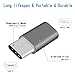 Micro USB to Type-C USB C Adapter Converts Micro USB Female to USB C Male, Uses 56K Resistor, Compatible with Galaxy S8, S8+, S9, MacBook, Sony XZ, LG V20 G5 G6
