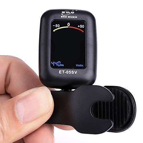 Eno Music Violin Viola Tuner and Rosin Kit for Violinist Beginners' Kit with Clip on Tuner Suitable for Viola, Cello, Bass