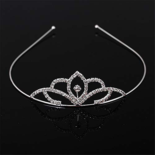 USHOT Pearl Bridal Queen Crowns Handmade Tiara Headband Crystal Wedding Hair Jewelry
