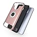 Phone Case for Motorola Moto X4 with Tempered Glass Screen Protector Cover Magnetic Ring Holder Stand Kickstand Cell Accessories MotoX4 X (4th Generation) 4X 4 Gen Android One XT1900-1 Women Rose Gold