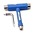 Braille All-in-One Skate Tools Multi-Function Portable Skateboard T Tool Accessory with T-Type Allen Key and L-Type Phillips Head Wrench Screwdriver