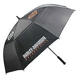 Harley-Davidson Bar & Shield HD Script Golf Umbrella, Black & Charcoal UMB516804