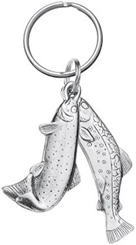 Double Trout Key Ring. Made in the USA.