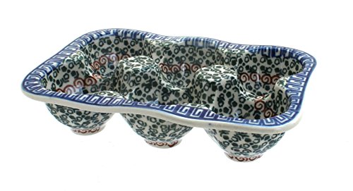 Click Here to See More Images Blue Rose Polish Pottery Athena Egg Tray - 6 Count