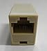 Cat5 Network Ethernet Cable Coupler - connects two network cables together to extend their distance. Also can be used with other items that use a 8 conductor rj45 connector cable to extend their distance, like used in some symbol barcode readers Beige Color