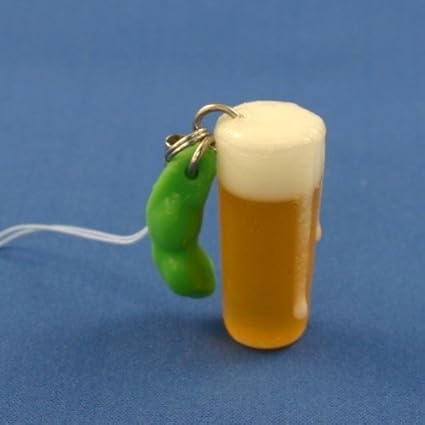 Amazon 末武 食品サンプルストラップ ビール 枝豆付 ストラップ マスコット 通販