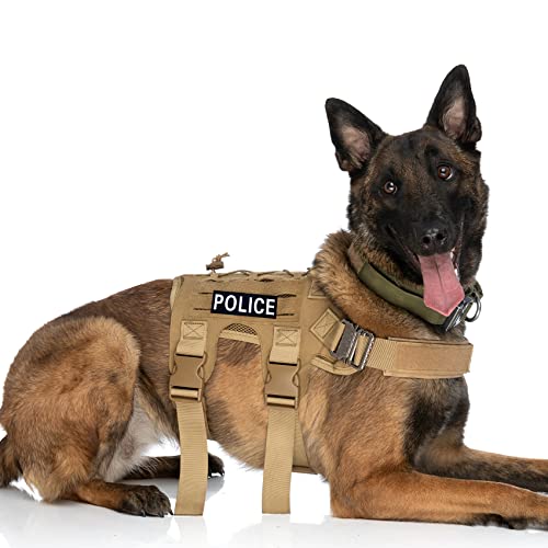 GYGYL 2 Pack Reflective Police Patch with Hook and Loop, for Police Vest Jacket Back Panel (1Pcs Small and 1Pcs Large)