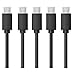 BESIGN Micro USB Cable, 5-Pack 3ft Premium Micro USB Cable USB 2.0 A Male to Micro B Sync and Charging Cables for Samsung, HTC, Motorola, Nokia, Android, and More