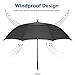Toplus Automatic Open Stick Umbrella 68 Inch Oversize Double Canopy Vented Windproof Golf Umbrella, Black