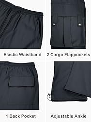 PLEPAN Cargo Pants for Men Drawstring Elastic Waist