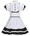 Sheface Women's French Maid Lolita Dress with Cat Ear Costume (X-Large, Black)