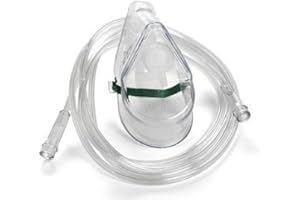 Adult Elongated Oxygen Mask with Sure-Flow 7 Ft Tubing Medium Concentration Latex Free (1)