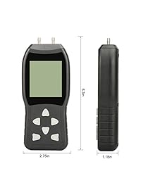 Medidor de presión de aire profesional, manómetro, medidor de presión diferencial HVAC Gas Prensa, rango de medición: ±20,68 kPa ±2,999 psi (pilas incluidas)