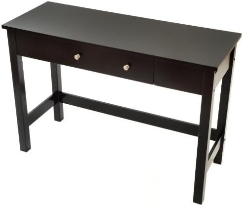 Bay Shore Collection Sofa/Console Table with Full Wood Top and Drawer, Black