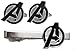 Marvel Comics THE AVENGERS Logo Silvertone TIE CLIP & CUFFLINKS SET