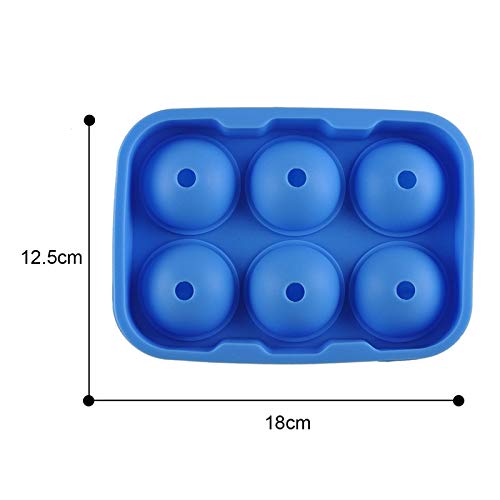 Ice Cream Tubs - 6 Holes Viskey Cocktail Big Ice Cube Tray M Ball Maker Silicone Mold Bar - Lids Freezer Reusable Tubs Girls Cream Disposable Cream Tubs Bath Bomb Screw Shape Mould Gown Victor