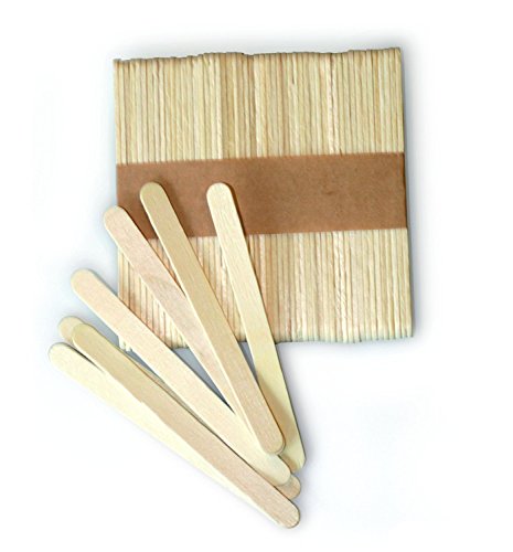 WoodpeckersÂ® 300 Natural Wooden Ice Cream Sticks Treat Sticks Freezer Pop Sticks, 4.5 Inches Length Wooden Sticks for Ice Cream Bars