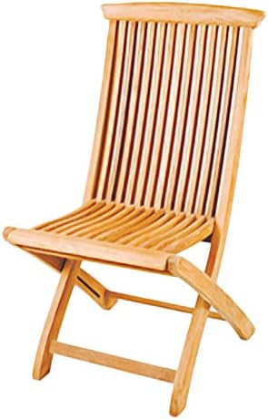 HiTeak Furniture Teak Folding Chair, 19.3-Inch by 36.8-Inch by 24-Inch