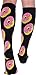 LISH Fun Running Compression Socks - Graduated 15-25mmHG Colorful Knee High Sport Socks for Men and Women (Donut, S/M)