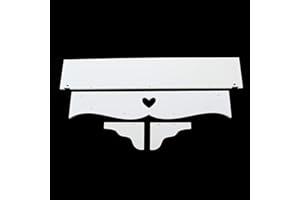 Aramox Heart Shaped Wall Shelf, Modern Minimalist Wooden Hooks Storage Organizer with 4 Round Hooks, for Hanging Coat Scarf B