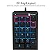 (Blue switches) USB Numeric Keypad,SADES Mechanical USB Wired Numeric Keypad 22 Key Numpad with LED Backlit- Black