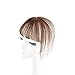 Stamped Glorious Real Human Hair Clip on Bangs Topper 3D Hand Made Air Bangs Crown Wiglet Hairpieces for Women(Light Brown)