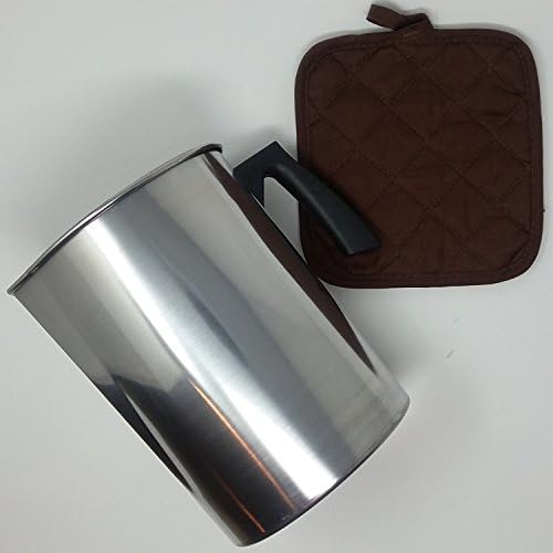 Candle and Soaping Poring Pot Pitcher Chimney Kit Double Boiler for Melting Wax – Pouring Pot + Handy Potholder