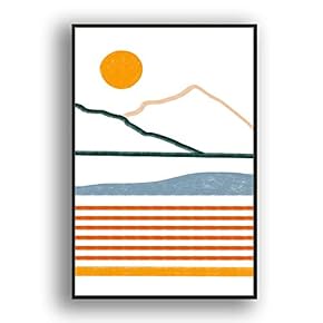 Framed Abstract for Living Room Bedroom Color Block for