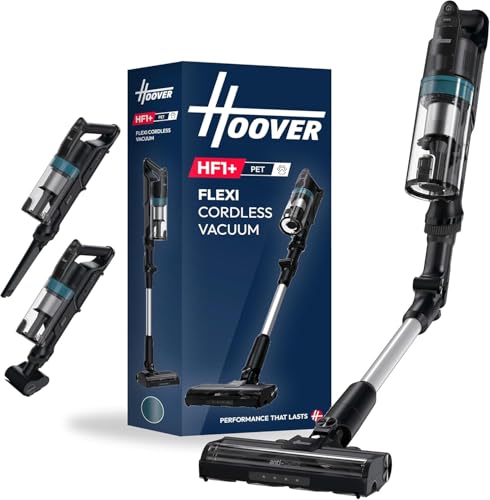 Hoover HF1 Plus Pet Flexi HF1PZ10PX 011, Electric Broom, Black/Silver/Light Blue