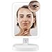 Lavany LED Illuminated Cosmetic Mirror, Lighted Makeup Mirror with 10x Magnification Vanity Mirror, Bright & Dimmable Natural Light, 180° Rotation, Battery or USB Powered