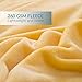 Bedsure Flannel Fleece Luxury Blanket Yellow Lightweight Cozy Plush Microfiber Solid Blanket 50x60 in