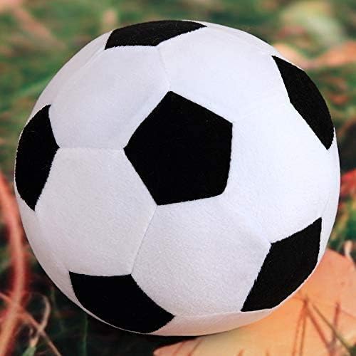 サッカーボール枕ぬいぐるみふわふわぬいぐるみ赤ちゃんサッカーボールソフト耐久性のあるサッカースポーツ玩具ギフト用キッズ黒と白 サッカー 45センチメートル 子供のギフトのために 色名 グリーンイエロー Qqqne Color Black And White Soccer 30cm